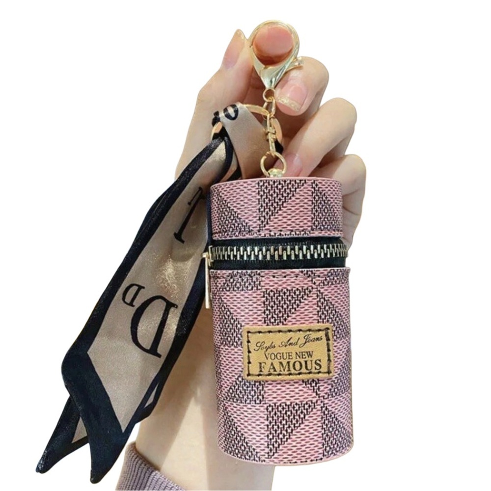 Designer Inspired Lipstick Holder Keychain | Mini Cosmetic Case